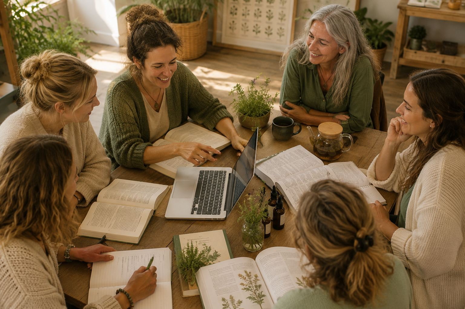 Therapeuten werken samen tijdens een nascholingsdag